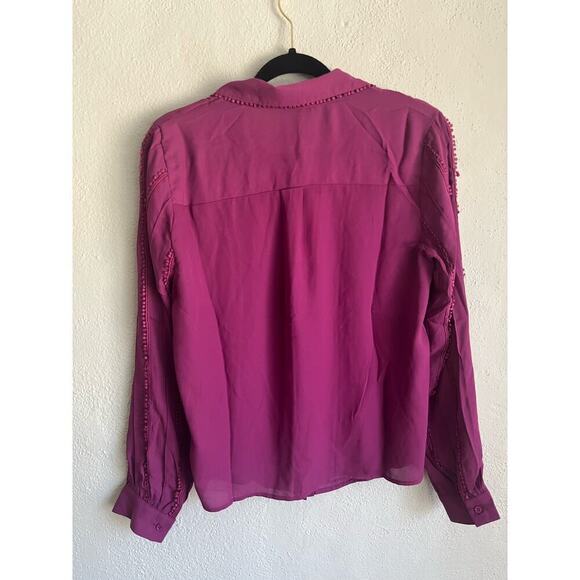 Anthropologie Endless Rose Woman Embroidered DetailsLong Sleeve Blouse, … - Picture 9 of 9